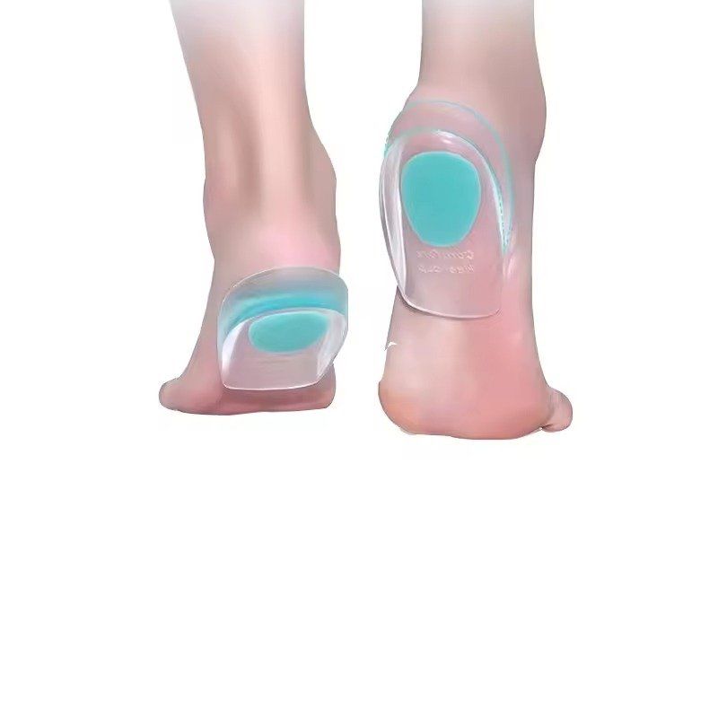 Silicone PU Heel Cup Pads Gel Heel Cups Orthotic Inserts Foot Care Gel Cushion Pad Insoles